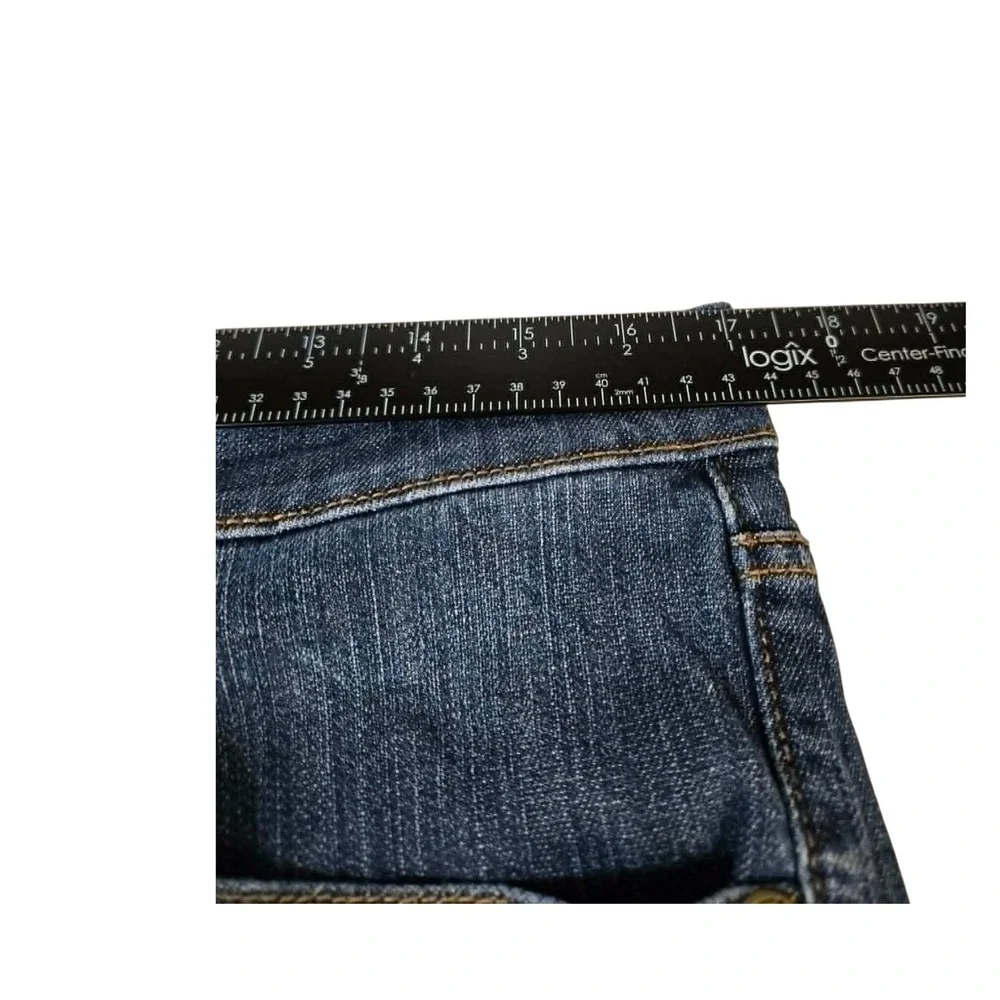 34 Heritage Courage Straight Leg Jeans Mens 34x32 Dark Wash Blue Denim Stretch